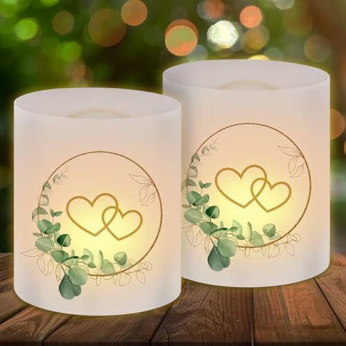 12 Windlicht Tischdeko Hochzeit Eukalyptus, Windlichter Eukalyptus Liebe, Hochzeitsdeko Tisch, Windlichter für Verlobung Hochzeitstag Jubiläum, Geeignet für Teelichter oder Kerzen 12 Windlicht Tischdeko Hochzeit Eukalyptus, Windlichter Eukalyptus Liebe, Hochzeitsdeko Tisch, Windlichter für Verlobung Hochzeitstag Jubiläum, Geeignet für Teelichter oder Kerzen von Cadimus