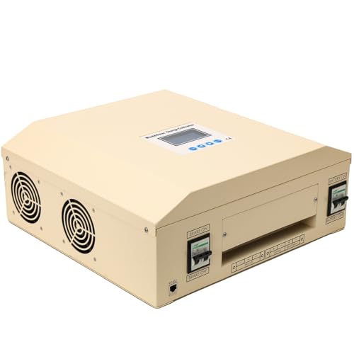 Wind-Solar Hybrid Boost Laderegler 24V/48V/96V/120V, 3000W Windkraft & Photovoltaik PWM Regler, Intelligentes Ladegerät mit LCD-Display (48, Volt) von Cadinor