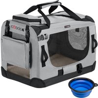 Cadoca Hundetransportbox Grau S 50x35x35cm von Cadoca