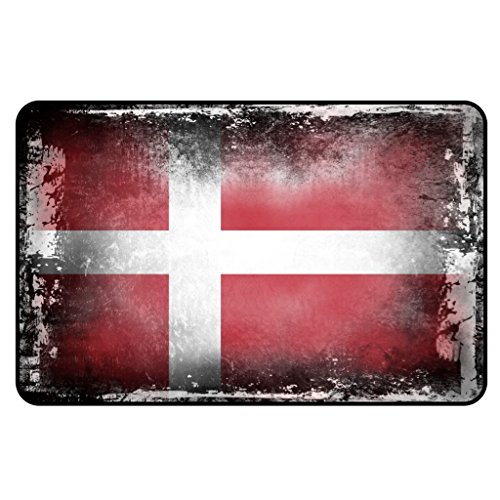 Cadora Magnetschild Kühlschrankmagnet Flagge Dänemark Shabby chic abgenutzt alt gebraucht von Cadora