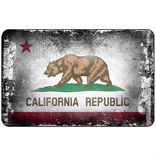 Cadora Magnetschild Kühlschrankmagnet Flagge Kalifornien Calfornia Shabby chic abgenutzt Used Look von Cadora