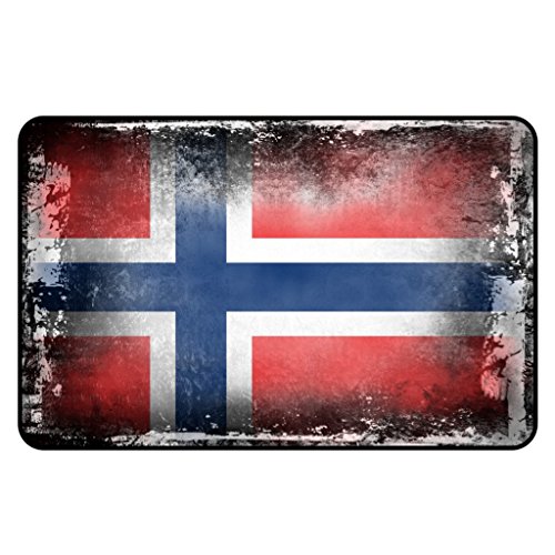 Cadora Magnetschild Kühlschrankmagnet Flagge Norwegen Shabby chic abgenutzt alt gebraucht von Cadora