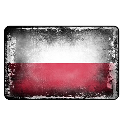 Cadora Magnetschild Kühlschrankmagnet Flagge Polen Shabby chic abgenutzt alt gebraucht von Cadora