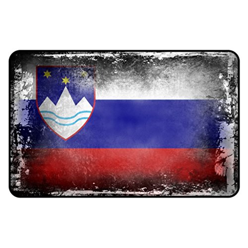 Cadora Magnetschild Kühlschrankmagnet Flagge Slowenien Shabby chic abgenutzt alt gebraucht von Cadora