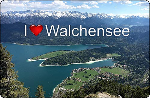 Cadora Magnetschild Kühlschrankmagnet I Love Walchensee I von Cadora