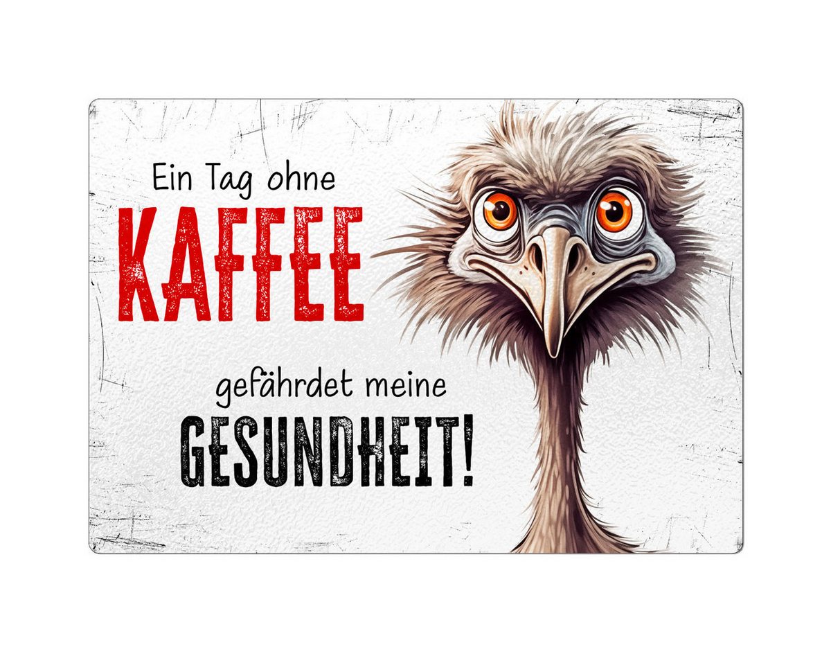 Cadouri Frühstücksbrett EIN TAG OHNE KAFFEE - Glasschneidebrett mit Motiv, Frühstücksbrettchen, Glas, (1-St., 1 Schneidebrettchen mit 4 rutschhemmenden Gummifüßchen), Glasbrettchen mit strukturierter Oberfläche und abgerundete Ecken von Cadouri