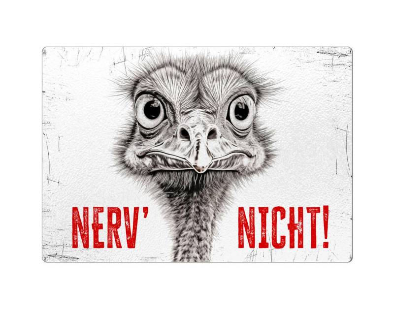 Cadouri Frühstücksbrett NERV' NICHT! - Glasschneidebrett mit Motiv, Frühstücksbrettchen, Glas, (1-St., 1 Schneidebrettchen mit 4 rutschhemmenden Gummifüßchen), Glasbrettchen mit strukturierter Oberfläche und abgerundete Ecken von Cadouri