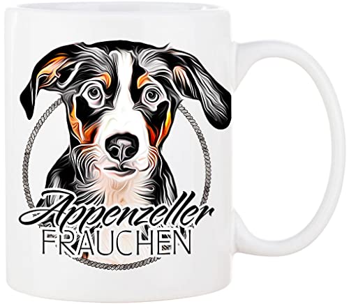 Cadouri Hunde-Tasse APPENZELLER FRAUCHEN Kaffeetasse mit Spruch - Geschenk für Hundebesitzer von Cadouri