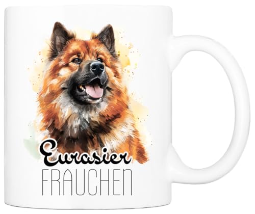 Cadouri Hunde-Tasse EURASIER FRAUCHEN mit Hunderasse┊Kaffeetasse Bürotasse┊Tasse mit Spruch für Hundebesitzer von Cadouri