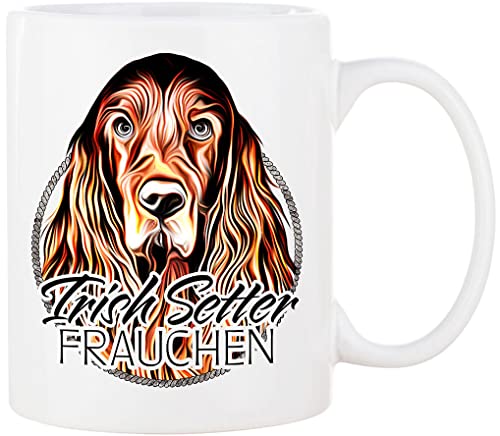 Cadouri Hunde-Tasse IRISH SETTER FRAUCHEN Kaffeetasse mit Spruch - Geschenk für Hundebesitzer von Cadouri