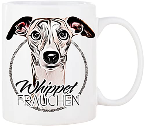 Cadouri Hunde-Tasse WHIPPET FRAUCHEN Kaffeetasse mit Spruch - Geschenk für Hundebesitzer von Cadouri