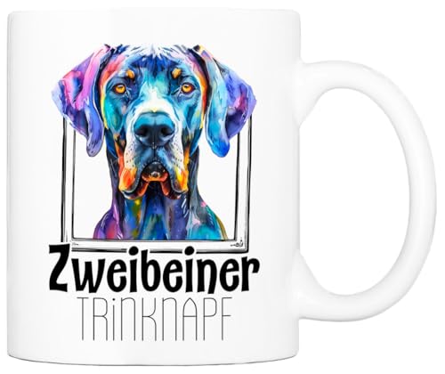 Cadouri Hunde-Tasse ZWEIBEINER TRINKNAPF mit Deutscher Dogge┊Kaffeetasse Bürotasse┊Tasse mit Spruch für Hundebesitzer Cadouri Hunde-Tasse ZWEIBEINER TRINKNAPF mit Deutscher Dogge┊Kaffeetasse Bürotasse┊Tasse mit Spruch für Hundebesitzer von Cadouri