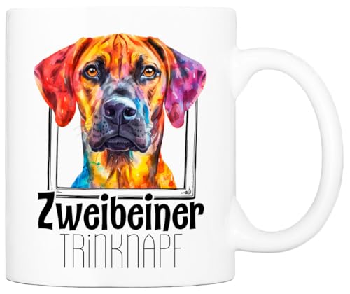 Cadouri Hunde-Tasse ZWEIBEINER TRINKNAPF mit Rhodesian Ridgeback┊Kaffeetasse Bürotasse┊Tasse mit Spruch für Hundebesitzer Cadouri Hunde-Tasse ZWEIBEINER TRINKNAPF mit Rhodesian Ridgeback┊Kaffeetasse Bürotasse┊Tasse mit Spruch für Hundebesitzer von Cadouri