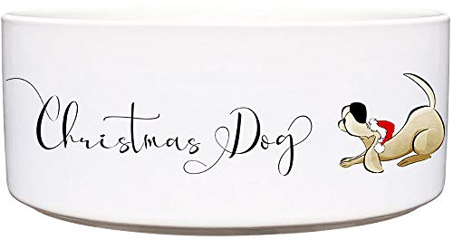 Cadouri Keramik Hundenapf » Christmas Dog « Futternapf Wassernapf - 1.300 ml von Cadouri