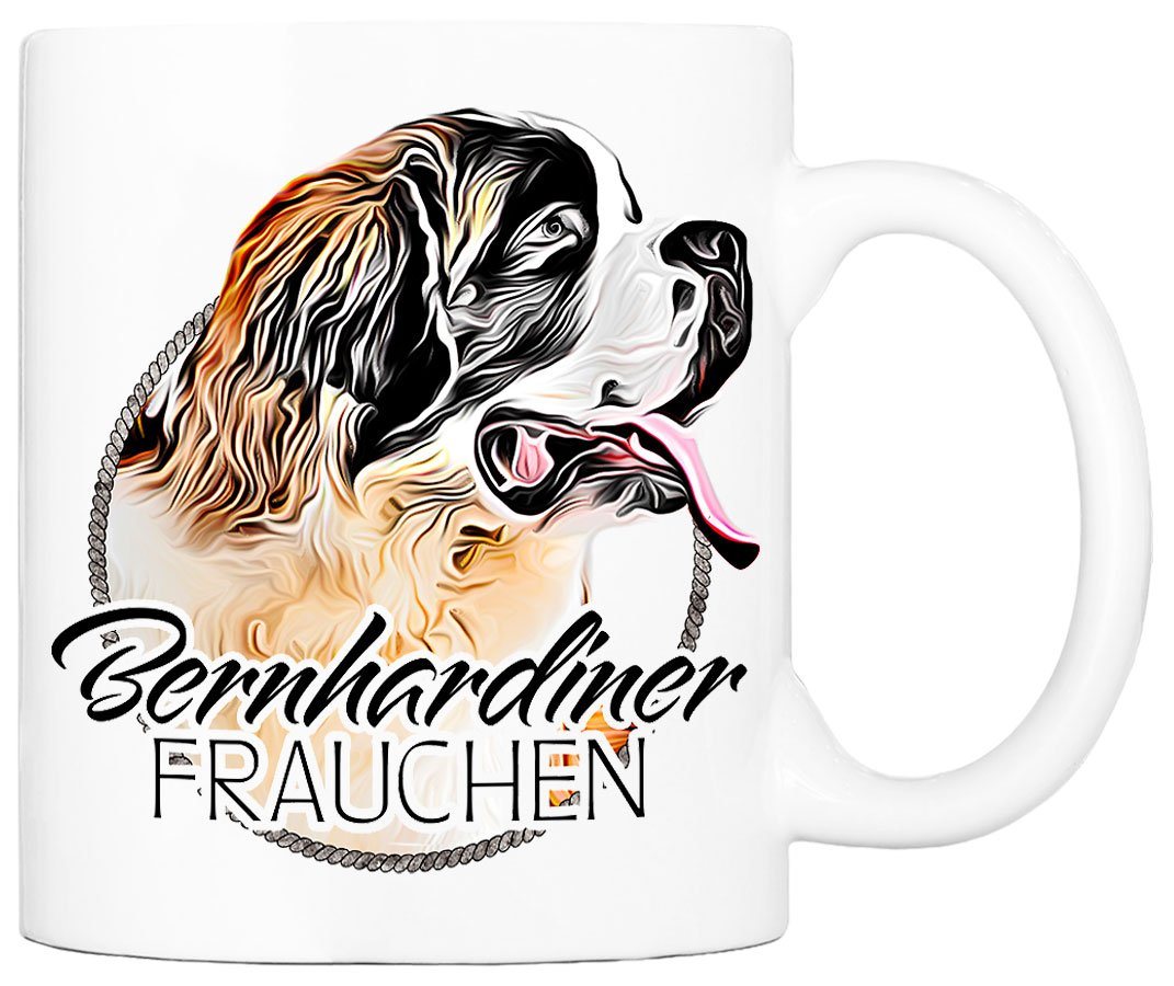 Cadouri Tasse BERNHARDINER FRAUCHEN - Kaffeetasse für Hundefreunde, Keramik von Cadouri