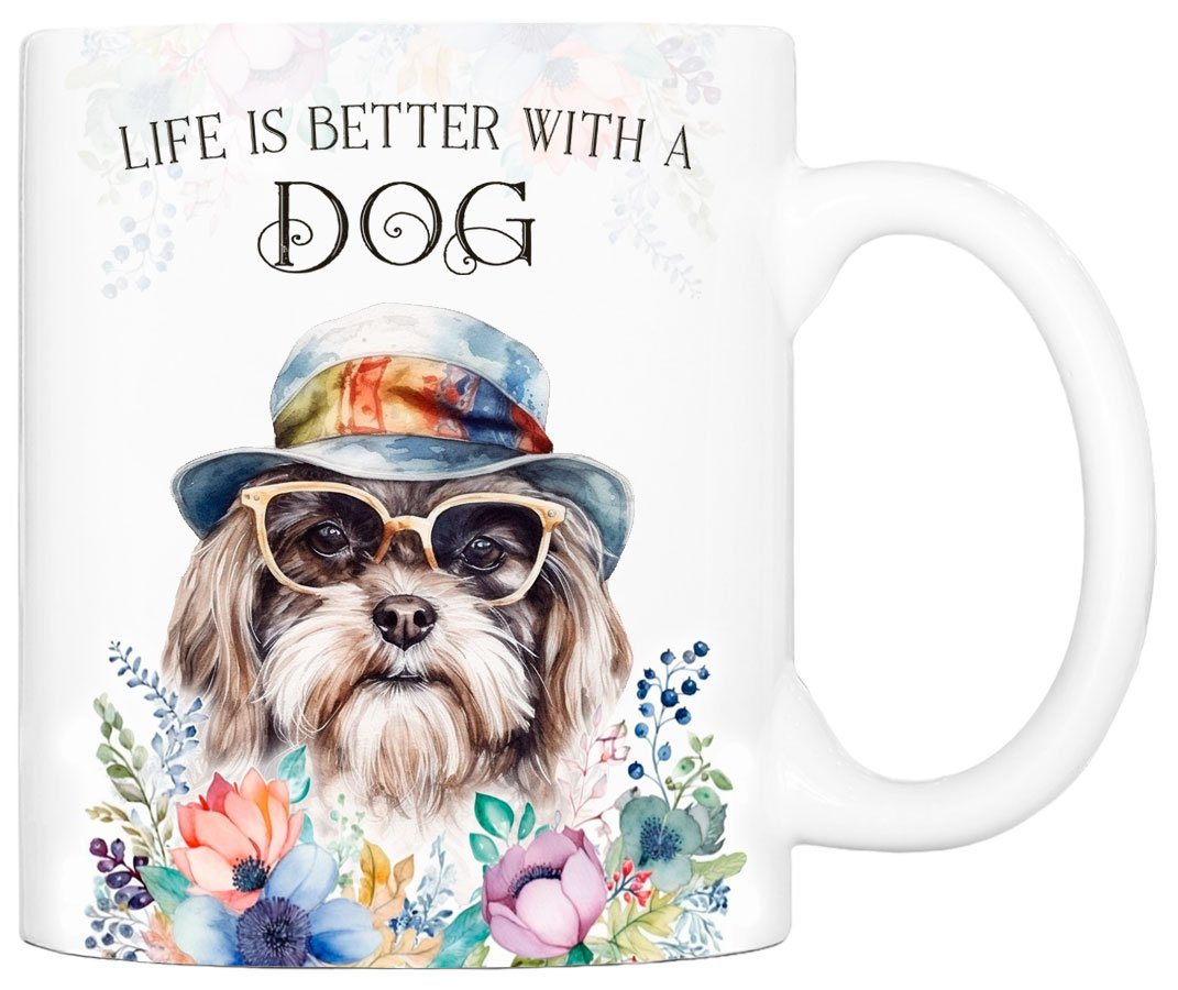 Cadouri Tasse HAVANESER - Kaffeetasse für Hundefreunde, Keramik, mit Hunderasse, beidseitig bedruckt, handgefertigt, Geschenk, 330 ml von Cadouri