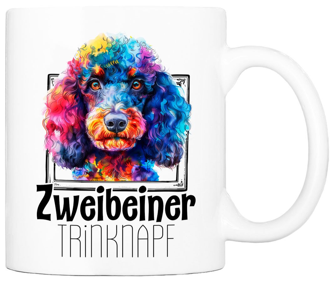 Cadouri Tasse ZWEIBEINER TRINKNAPF mit Pudel - Kaffeetasse für Hundefreunde, Keramik, mit Hunderasse, beidseitig bedruckt, handgefertigt, Geschenk, 330 ml Cadouri Tasse ZWEIBEINER TRINKNAPF mit Pudel - Kaffeetasse für Hundefreunde, Keramik, mit Hunderasse, beidseitig bedruckt, handgefertigt, Geschenk, 330 ml von Cadouri