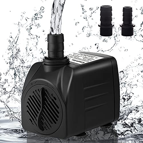 Cadrim 25Watt 1200L/H Aquarium Pumpe Wasserpumpe Tauchpumpe Förderpumpe Aquariumpumpe Schwarz (schwarz 1200L/H) von Cadrim
