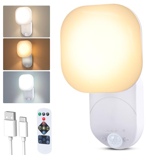Cadrim Akku LED Wandlampe, 3 Modi Akku Wandlampe Innen mit Bewegungssensor, 3 Farben Bewegungsmelder licht, Wiederaufladbar Dimmbar Sensor Wandleuchte für Kleiderschränke, Treppenhäuser, Flure Cadrim Akku LED Wandlampe, 3 Modi Akku Wandlampe Innen mit Bewegungssensor, 3 Farben Bewegungsmelder licht, Wiederaufladbar Dimmbar Sensor Wandleuchte für Kleiderschränke, Treppenhäuser, Flure von Cadrim