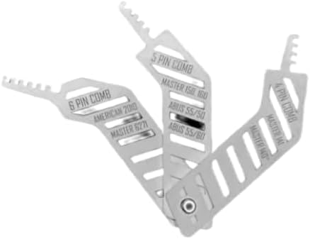 Dietrich-Set aus Edelstahl, Vorhängeschloss, Uhrschlösser, Picking-Set für Schuppen, Tor, Schule, Fitnessstudio, Zaun, Werkzeugkasten und Haspenaufbewahrung (1 Stück) von Caduola