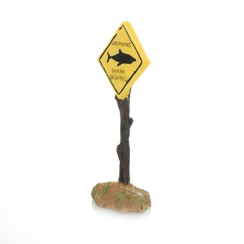 Cadzyre Harz Dekoration, Aquarium Warnschilder, Hai Dekoration, Beta Aquarium (Gelber Hai, Klein) von Cadzyre