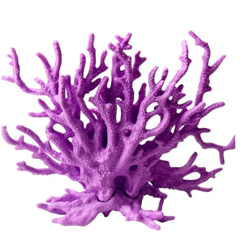 Cadzyre Holz Aquarium-deko Gefälschte Koralle, Garnelen Aquarium & Aquarienpflanze Echt, Geeignet für kleine bis mittlere Aquarien (lila) von Cadzyre