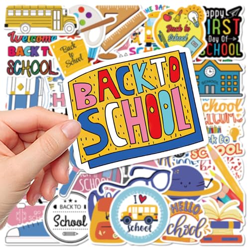 Caelura Sticker Einschulung, 50 Stück Sticker Schulanfang, Aufkleber Einschulung Deko Schultüte Füllung Basteln Scrapbook Album Schule für Kinder Caelura Sticker Einschulung, 50 Stück Sticker Schulanfang, Aufkleber Einschulung Deko Schultüte Füllung Basteln Scrapbook Album Schule für Kinder von Caelura
