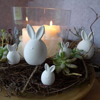 Deko Home, Hasen, Familie, Ostern, Raysin, Frühlingsdeko, Hasenfamilie von CaementaART
