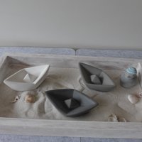 Origami Boot, Segelboot Beton, Betondeko, Baddeko, Geschenk, Mitbringsel Origami Boot, Segelboot Beton, Betondeko, Baddeko, Geschenk, Mitbringsel von CaementaART