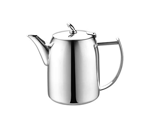 Café Olé CHC-012 Chatsworth Kaffeekanne mit einzigartigem Deckel aus hochwertigem Edelstahl 18/10 – Hochglanzpolitur, 12oz, 0.35L, tropffreies Gieβen, Edestahl von Café Olé