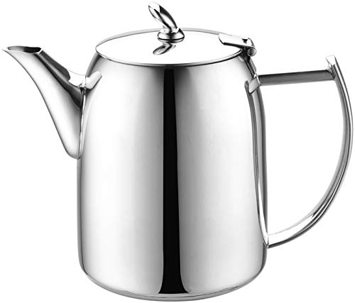 Café Olé CHC-032 Chatsworth Kaffeekanne mit einzigartigem Deckel aus hochwertigem Edelstahl 18/10 – Hochglanzpolitur, 32oz, 0.9L, Kochen, Kaffee brauen, tropffreies Gieβen, Edestahl von Café Olé