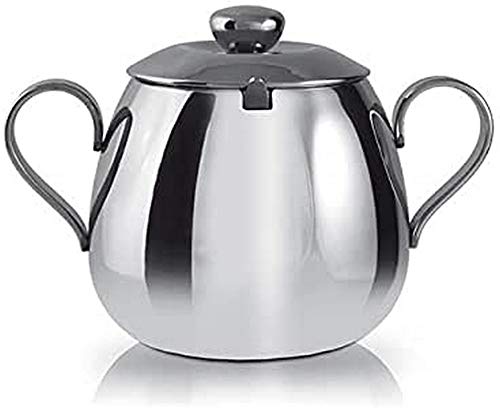 Café Olé ES-012 Everyday Zuckerbürse mit Deckel aus hochwertigem 18/10 Edelstahl – 12oz Fassungsvermögen von Café Olé