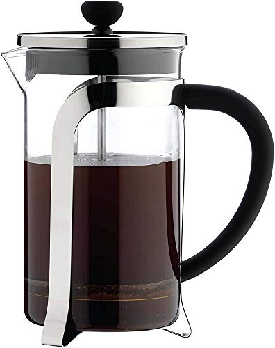 Café Ole Olé Grunwerg MODE Kaffeebereiter aus Glas – 800 ML, 6 Mokkatassen / Demitasse KM-08C Chrom 32W / 36L von Café Olé