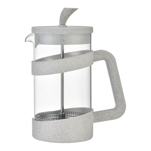 Café Olé VMP-06CR Style Kaffeebereiter aus hochwertigem Kunststoff und hitzbeständigem Glas – Cremefarben, Tamper aus Edelstahl, 600ML, Für 5 Mokktassen geeignet, tropffreies Gieβen, 600 milliliters von Café Olé