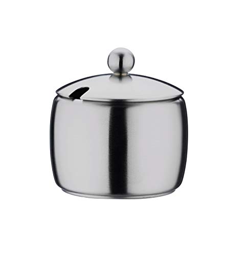 Café Stål Bellux BS-005 Zuckerbüchse aus 18/10 Edelstahl – 0,15 L, Argon geschweiβt, Silber von Café Stal