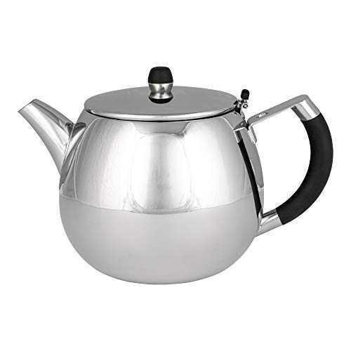 Grunwerg Café Stål Grandeur Doppelwandige Teekanne mit Siebeinsatz aus 18/10 Edelstahl – 35 oz / 1,0 L von Café Stal