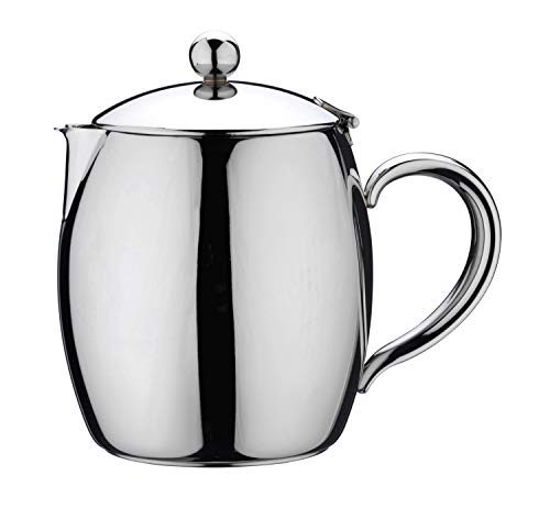 Café Stål Bellux Collection BTP-05DW Doppelwandige Teekanne aus hochwertigem 18/10 Edelstahl – Hochglanzpolitur, 17oz von Café Stal