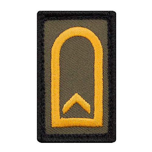 Café Viereck ® Bootsmann Bundeswehr Rank Patch mit Dienstgrad - Gestickt mit Klett – 3 x 5 cm (Oliv Mini) von Café Viereck