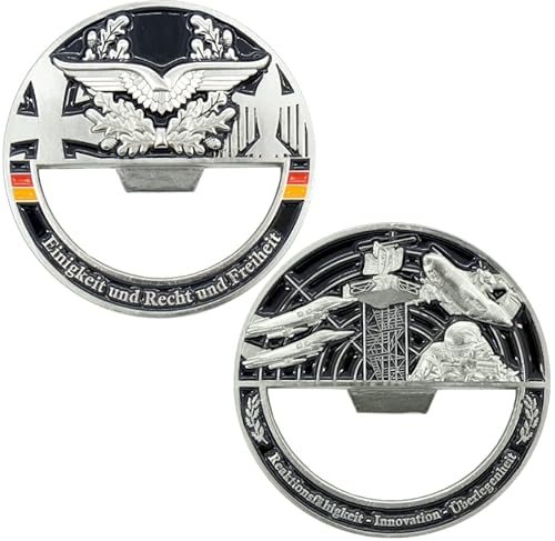 Café Viereck ® Bundeswehr Flaschenöffnercoin - Challenge Coin Münze als Flaschenöffner 5 cm Ø - Luftwaffe von Café Viereck