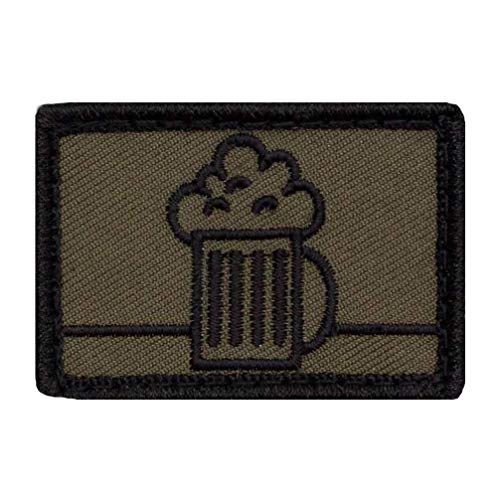 Café Viereck ® Bundeswehr Lustige Bier Taktik Zeichen Nachschub Gestickt mit Klett - 5 cm x 3,5 cm von Café Viereck