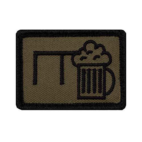 Café Viereck ® Bundeswehr Lustige Bier Taktik Zeichen Pionier Gestickt mit Klett - 5 cm x 3,5 cm von Café Viereck