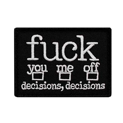 Café Viereck ® Bundeswehr Morale Patch Gestickt mit Klett - 7 cm x 5 cm - Fuck Decisions von Café Viereck