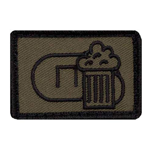 Café Viereck ® Bundeswehr Panzerpionier - Lustige Bier Taktik Zeichen Gestickt mit Klett - 5 cm x 3,5 cm von Café Viereck