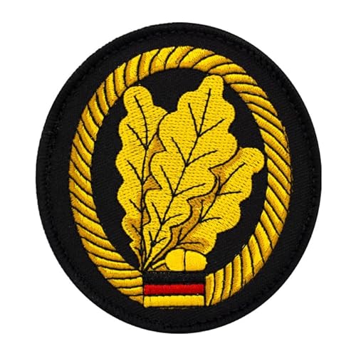Café Viereck ® Bundeswehr Truppengattung Barettabzeichen Patch Gestickt mit Klett - 8,5 cm hoch (Infanterie/Jägertruppe) von Café Viereck