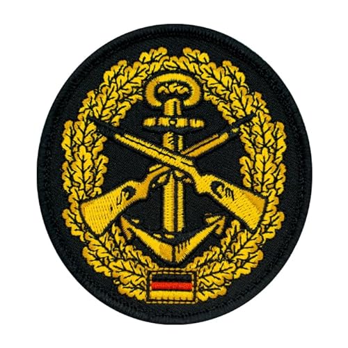 Café Viereck ® Bundeswehr Truppengattung Barettabzeichen Patch Gestickt mit Klett - 8,5 cm hoch (Marineinfanterie) von Café Viereck