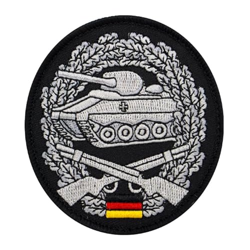 Café Viereck ® Bundeswehr Truppengattung Barettabzeichen Patch Gestickt mit Klett - 8,5 cm hoch (Panzergrenadier) von Café Viereck