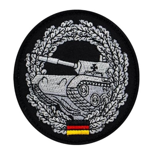 Café Viereck ® Bundeswehr Truppengattung Barettabzeichen Patch Gestickt mit Klett - 8,5 cm hoch (Panzertruppe) von Café Viereck