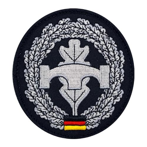 Café Viereck ® Bundeswehr Truppengattung Barettabzeichen Patch Gestickt mit Klett - 8,5 cm hoch (Pionier) von Café Viereck