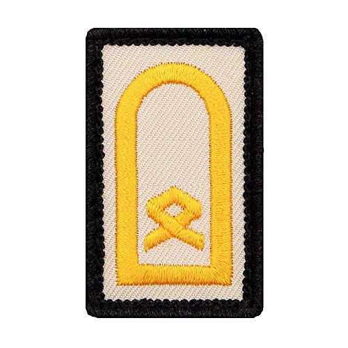 Café Viereck ® Hauptbootsmann Marine Bundeswehr Rank Patch mit Dienstgrad - Gestickt mit Klett – 3 x 5 cm (Sand Mini) von Café Viereck