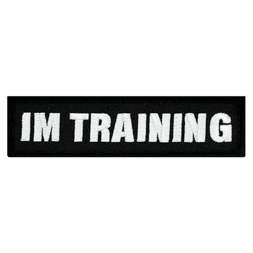 Café Viereck ® Hundehalsband Hundegeschirr Patch für Hunde mit Klett - 11 x 3 cm (Im Training) von Café Viereck